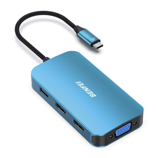 Hub USB C Benfei MST 8 em 1 Hdmi Vga Usb 3.0 100W PD Aux em Oferta na Shopee