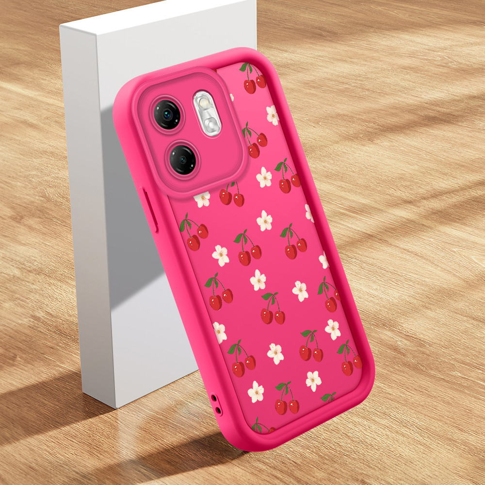 Capa Para Infinix Smart 9 Hot 50i Macia Silicone Rose Verde Capinha Do Telefone Criativa TY 1485