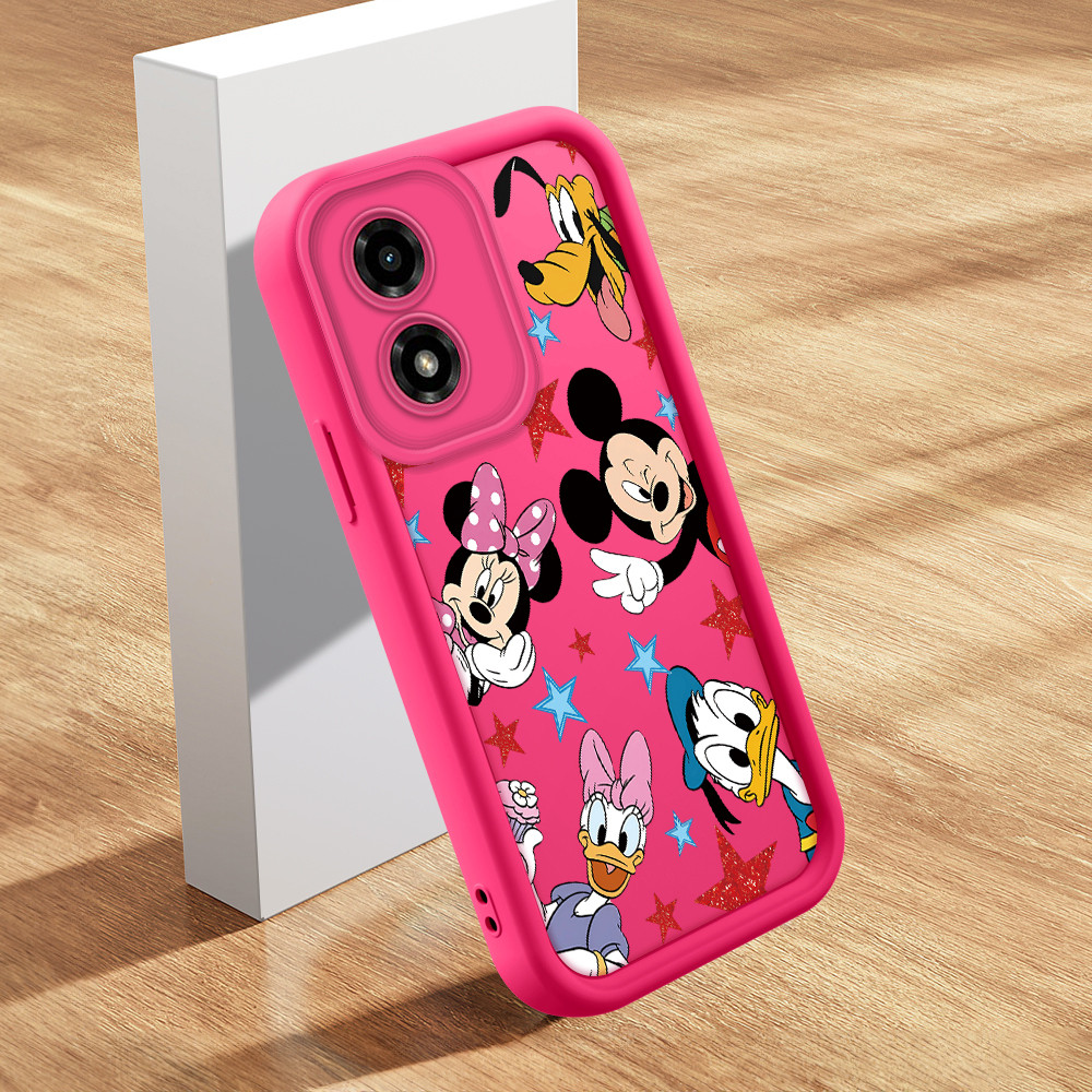 Capa Para Motorola Moto G04 G04S E14 Macia Silicone Rose Verde Capinha Do Telefone Criativa TY 1800