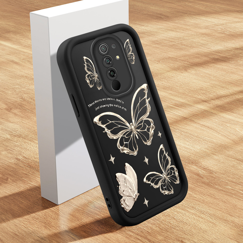 Capinha Para Xiaomi Redmi 9 Capa De Celular Macia Silicone Protetora Preta Case BTY 5688 em Oferta na Shopee