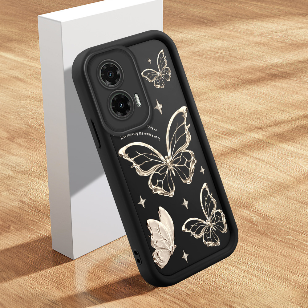 Capinha Para Motorola Moto G35 5G Capa De Celular Macia Silicone Protetora Preta