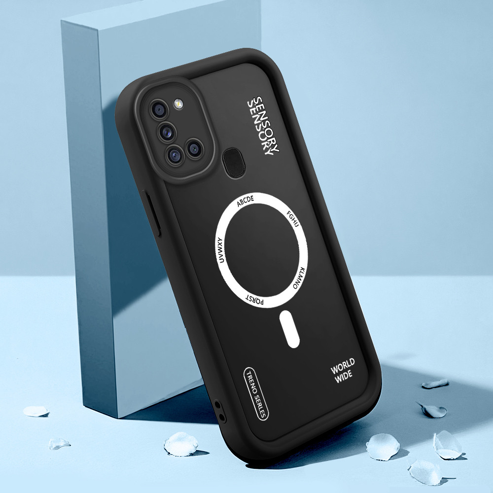 Capinha Para Samsung Galaxy A21S Capa de Celular de Silicone Preta no Estilo Simples TY5585 em Oferta na Shopee