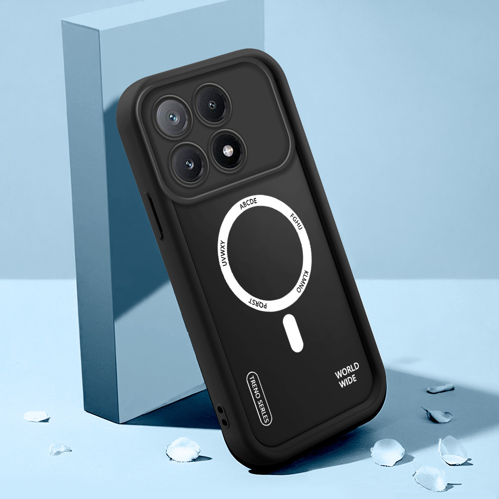 Capinha Para Xiaomi Poco X6 Pro 5G Capa de Celular de Silicone Preta no Estilo Simples TY5585