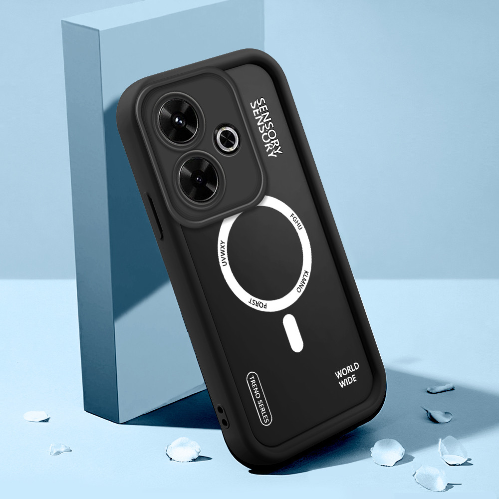 Capinha Para Xiaomi Redmi 13 Poco M6 4G 5G Capa de Celular de Silicone Preta no