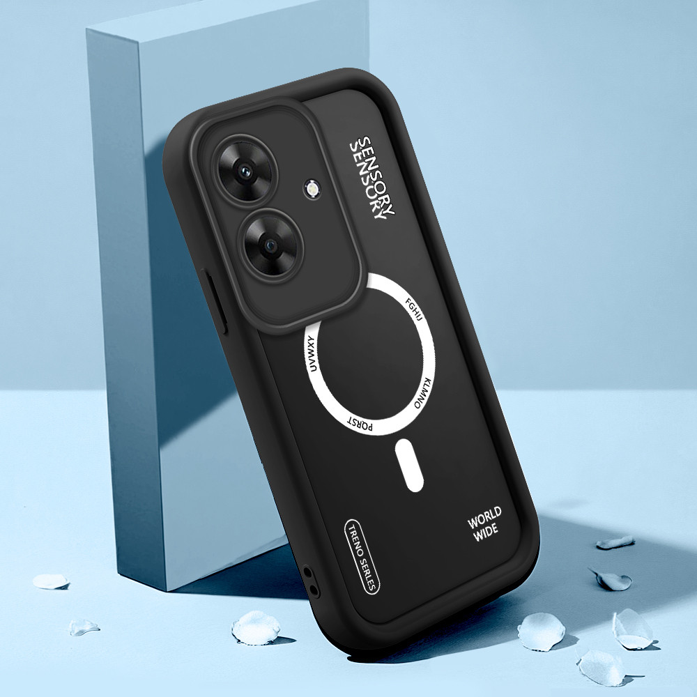 Capinha Para Realme Note 60 60X Narzo N61 Capa de Celular de Silicone Preta no Estilo Simples TY5585