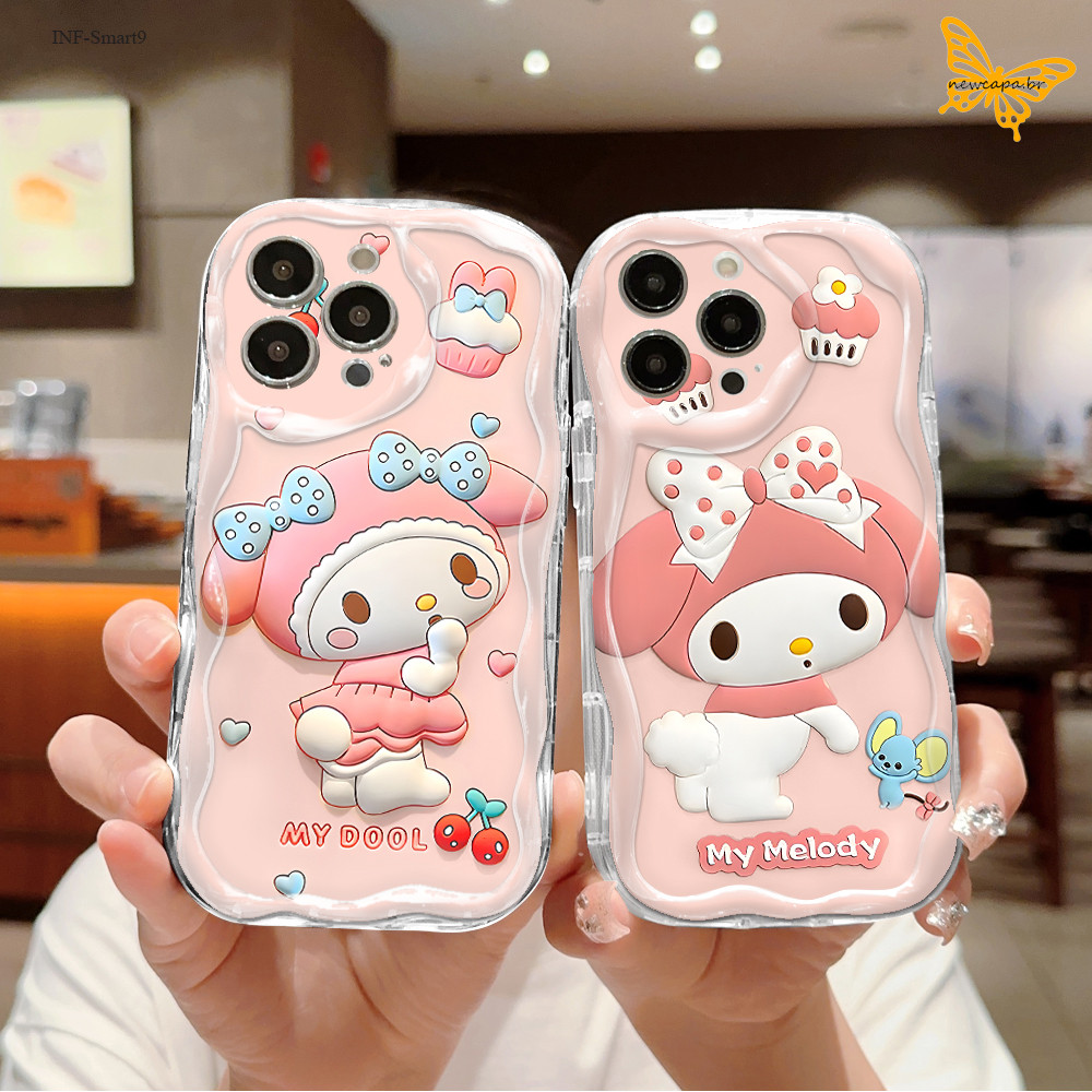 Capinha Para Infinix Smart 9 8 Pro Capa De Cream Wave Case NYW 3111
