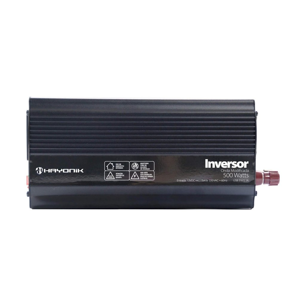 Inversor Automotivo Hayonik MSW1205 Onda Modificada 500W 12V/220V Bivolt