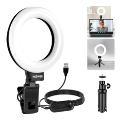 Anel de Luz Ring Light Neewer 5" c/Clip Tripé Live Vídeo
