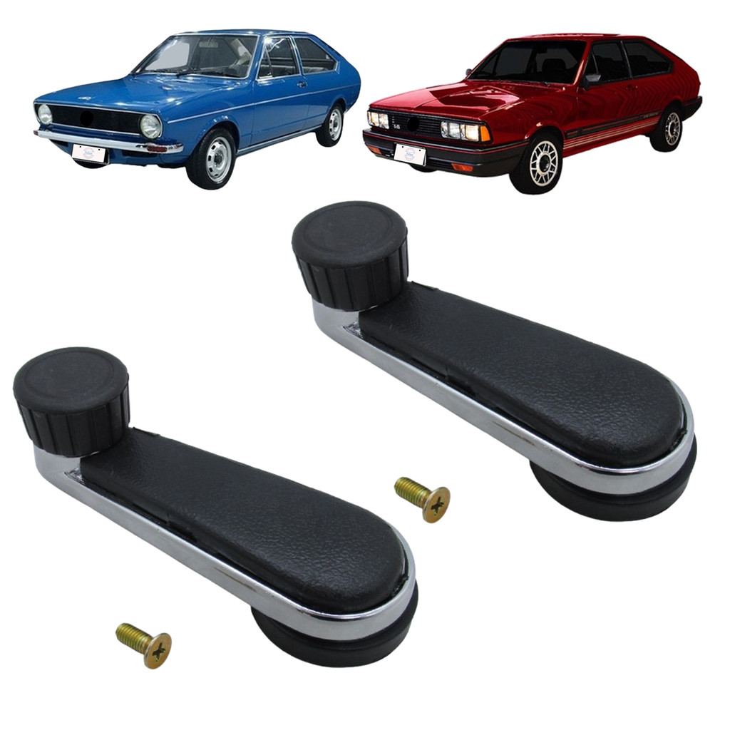 Par Manivelas Metal Vidro Completa Passat 74-88 Cromada