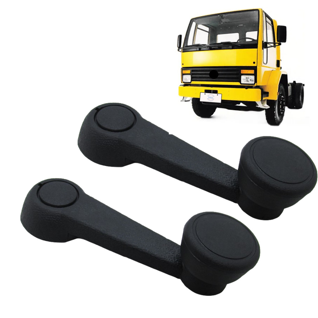 Par Manivelas Levantador do vidro Ford Cargo 1985-2010 Preta