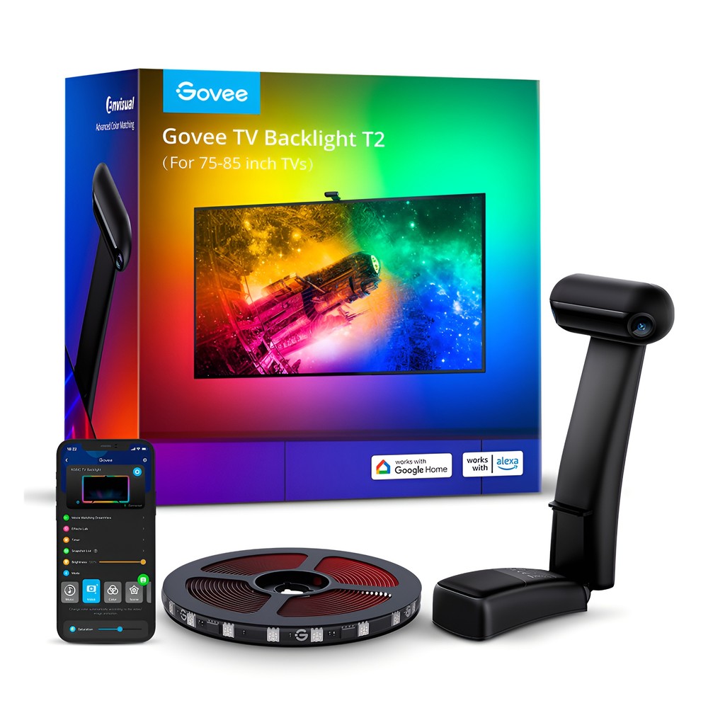 Govee Envisual T2 Led para TV 75-85” Rgb Wi-Fi Alexa em Oferta na Shopee