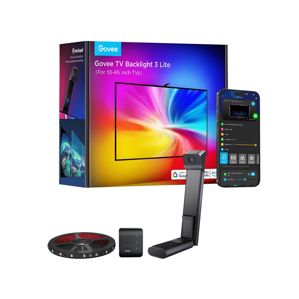 Kit de Iluminação Govee LED RGB p/TV 55-65" Alexa Goolge em Oferta na Shopee