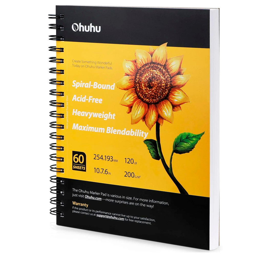 Bloco Caderno Ohuhu Sketchbook Arte Desenho 120 Páginas em Oferta na Shopee