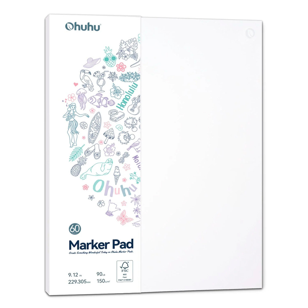 Ohuhu Bloco De Desenho Marcadores Anti-Vazamento 9"x12" em Oferta na Shopee