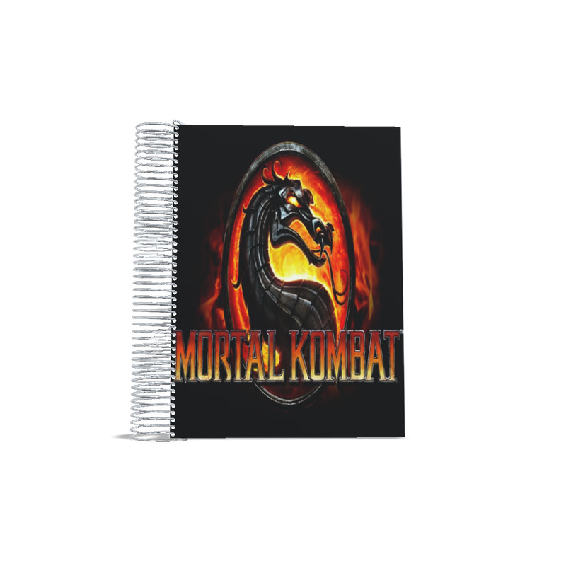Caderno  Mortal Kombat Luta 10 matérias 200 Folhas universitário AB