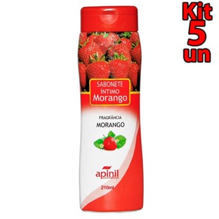 Sabonete Íntimo Feminino Morango 200ml Higiene Íntima Suave Refrescante Apinil em Oferta na Shopee