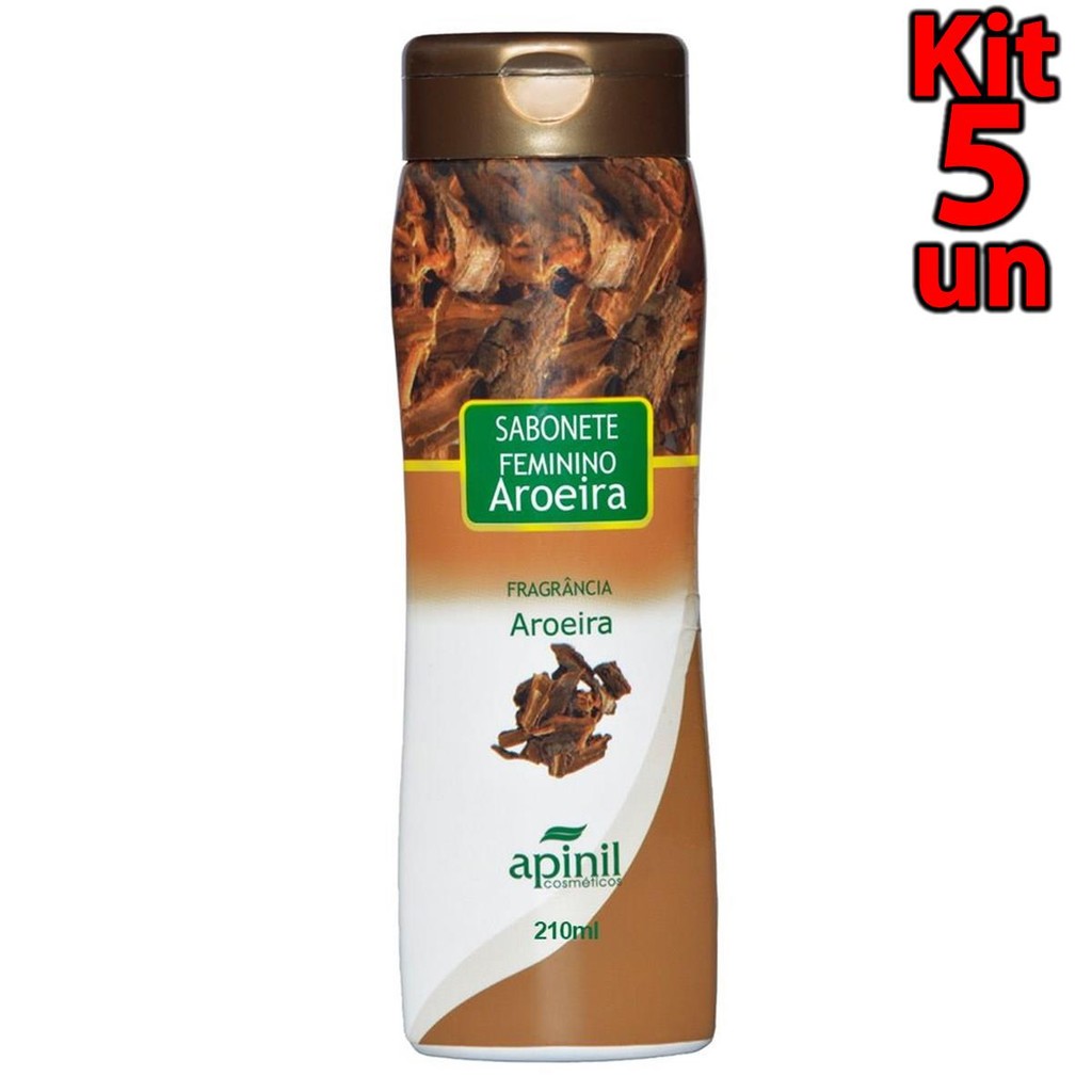 Sabonete Íntimo Feminino Aroeira 200ml Apinil Higiene Íntima Natural Refrescante
