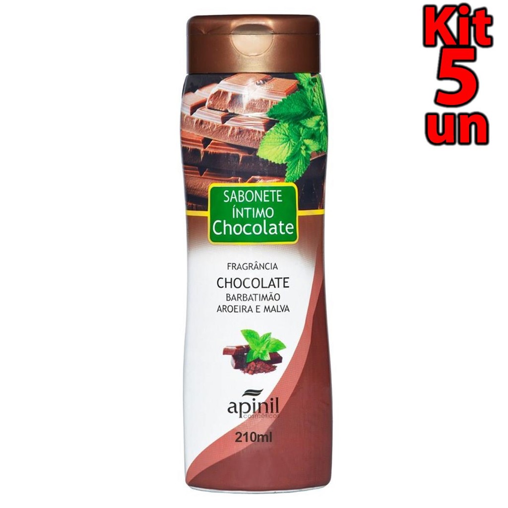 Sabonete Íntimo Feminino Chocolate com Menta 200ml Apinil Higiene e Frescor