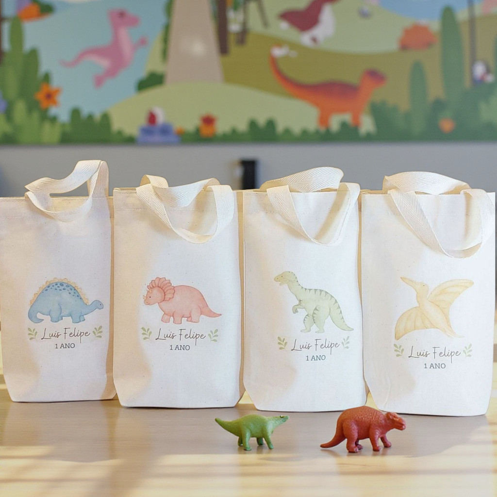 10+ Sacolinha Surpresa Dinossauros Mix - Lembrancinha Personalizada de Aniversário Infantil