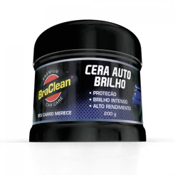 Melhor Cera Auto Brilho 200 g Proteção e Brilho Duradouro para Pintura e Plásticos BraClean