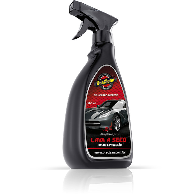 Melhor Lava a Seco 500ml uso rapido sem agua limpeza externa e brilho para carro BraClean em Oferta na Shopee