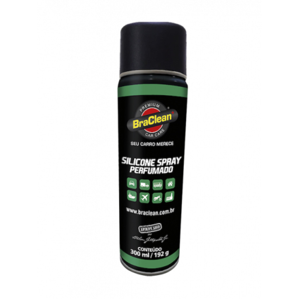 Melhor Spray de Silicone 300ml uso em acabamentos internos e externos automotivos BraClean em Oferta na Shopee