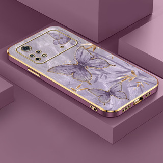 Capinha Capa Para Xiaomi Poco M4 Pro 4G Feminina Borboleta Kawaii Silicone De Celular Case DD1657 em Oferta na Shopee