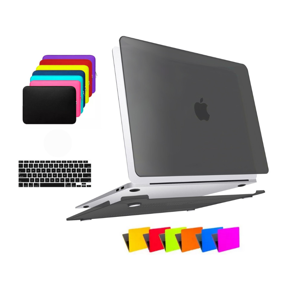 Capa Case Capinha Para Macbook PRO 15 A1707 A1990 de 2016 a 2019 Touchbar + Película de Teclado + Bag