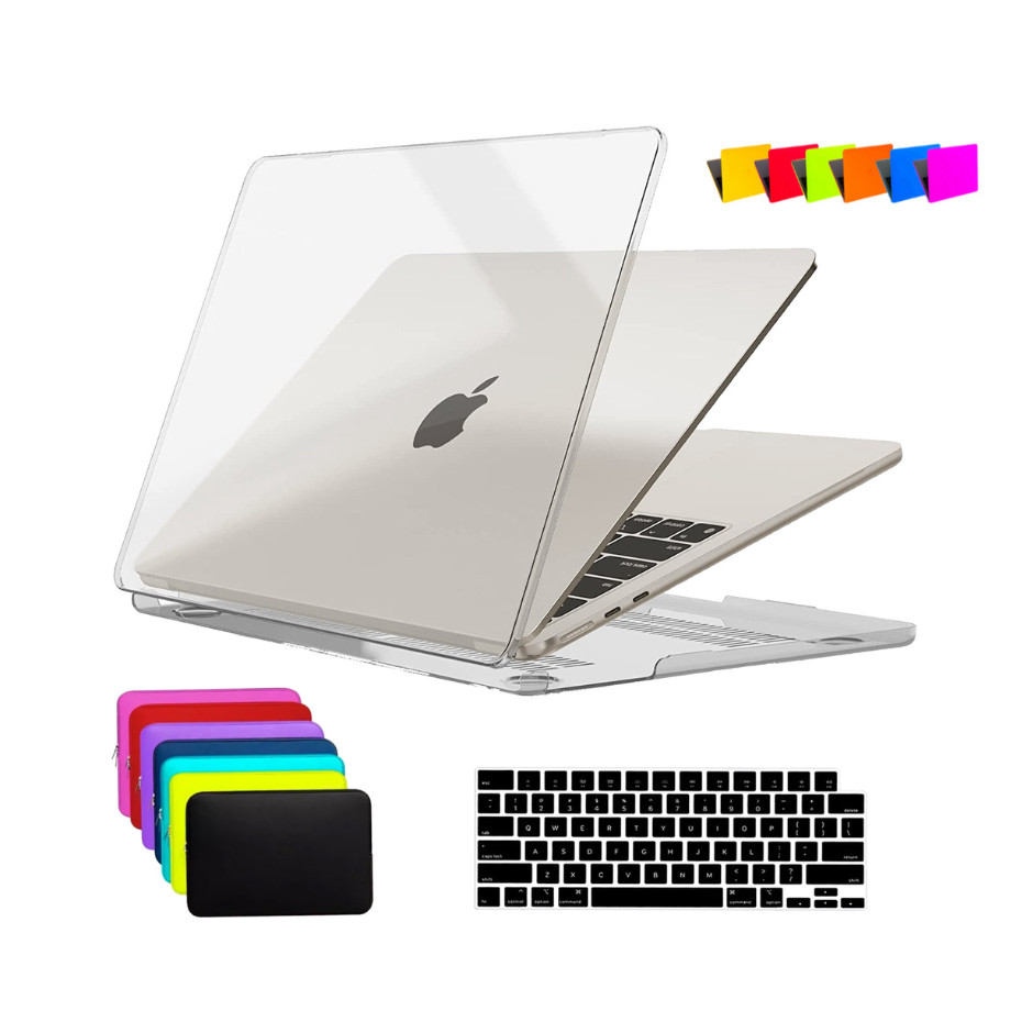 Case Capa Capinha Para Macbook PRO 15 A1707 A1990 de 2016 a 2019 Touchbar + Película de Teclado + Bag