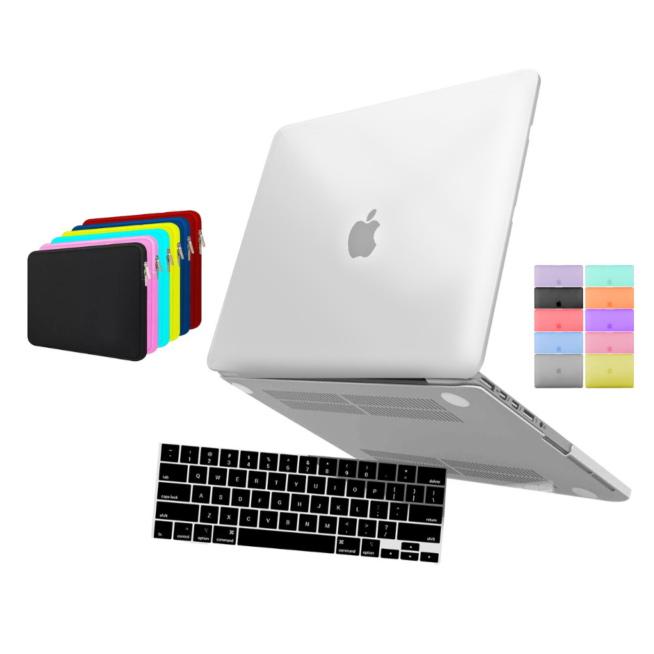 Capa Case Slim Para Macbook PRO 15 A1707 A1990 de 2016 a 2019 Touchbar + Película de Teclado + Bag