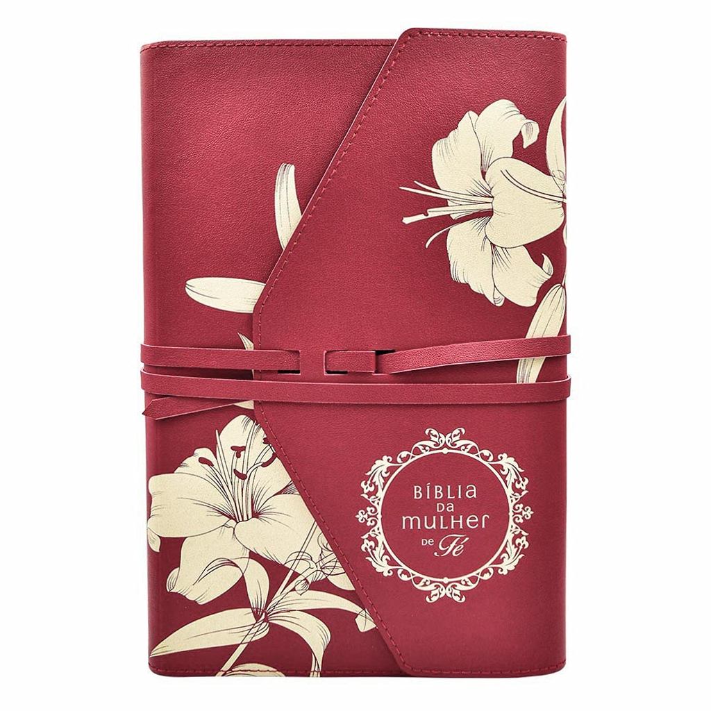 Bíblia Da Mulher De Fé, Nvi, Couro Soft, Lírios Do Campo em Oferta na Shopee