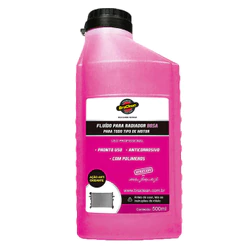 Melhor Fluido Radiador Pronto Uso Sem MEG 500ml Rosa Estabilidade Térmica do Motor BraClean