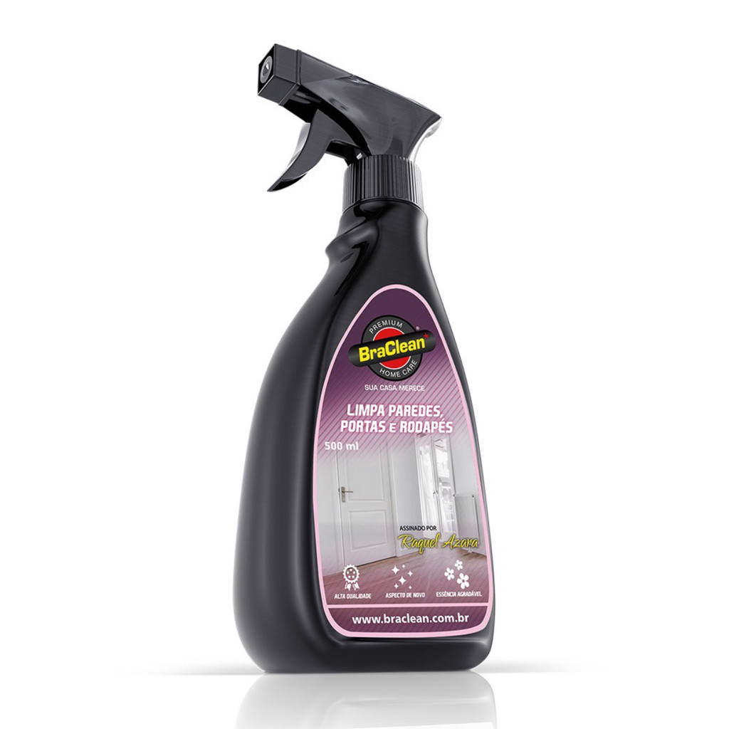 Melhor Limpador de Paredes Portas e Rodapés 500ml manutenção da casa e ambientes BraClean em Oferta na Shopee