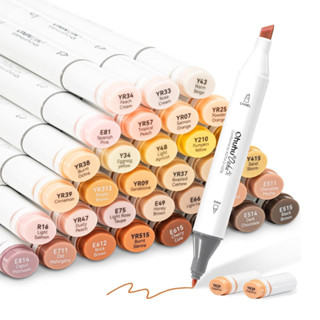 Ohuhu Oahu 36 Cores Marcadores Arte Ponta Dupla Pele em Oferta na Shopee