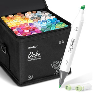 Ohuhu Oahu 100 Cores Marcadores Álcool Ponta Dupla Arte em Oferta na Shopee