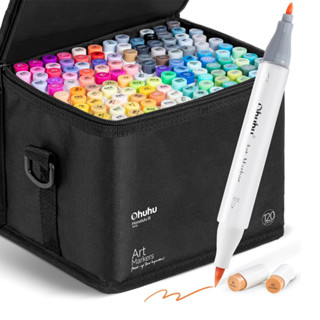 Ohuhu Honolulu B 120 Marcadores Ponta Dupla Pincel Fina em Oferta na Shopee