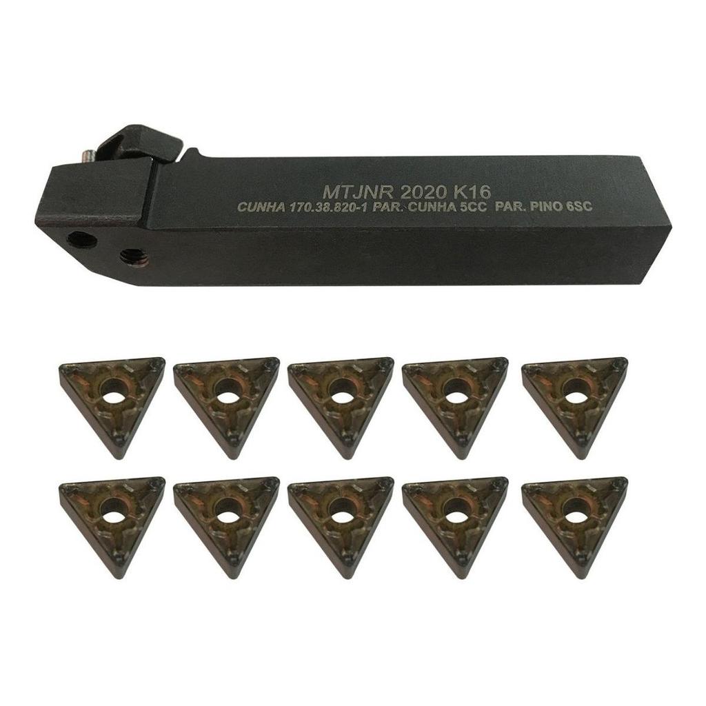 Kit Suporte Para Torno Mtjnr 2020 K16 + 10 Tnmg 16 Usadas