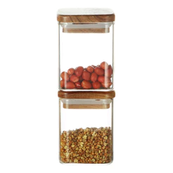 Pote Vidro Hermético Life Porta Tempero Tampa Bambu 200ml