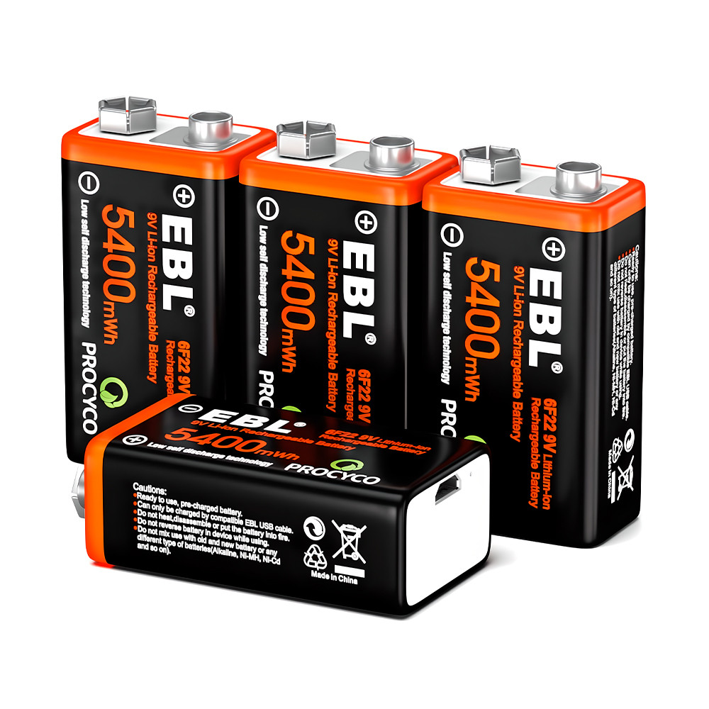 Kit 4 Bateria Recarregável EBL 600mAh Micro Carregamento em Oferta na Shopee