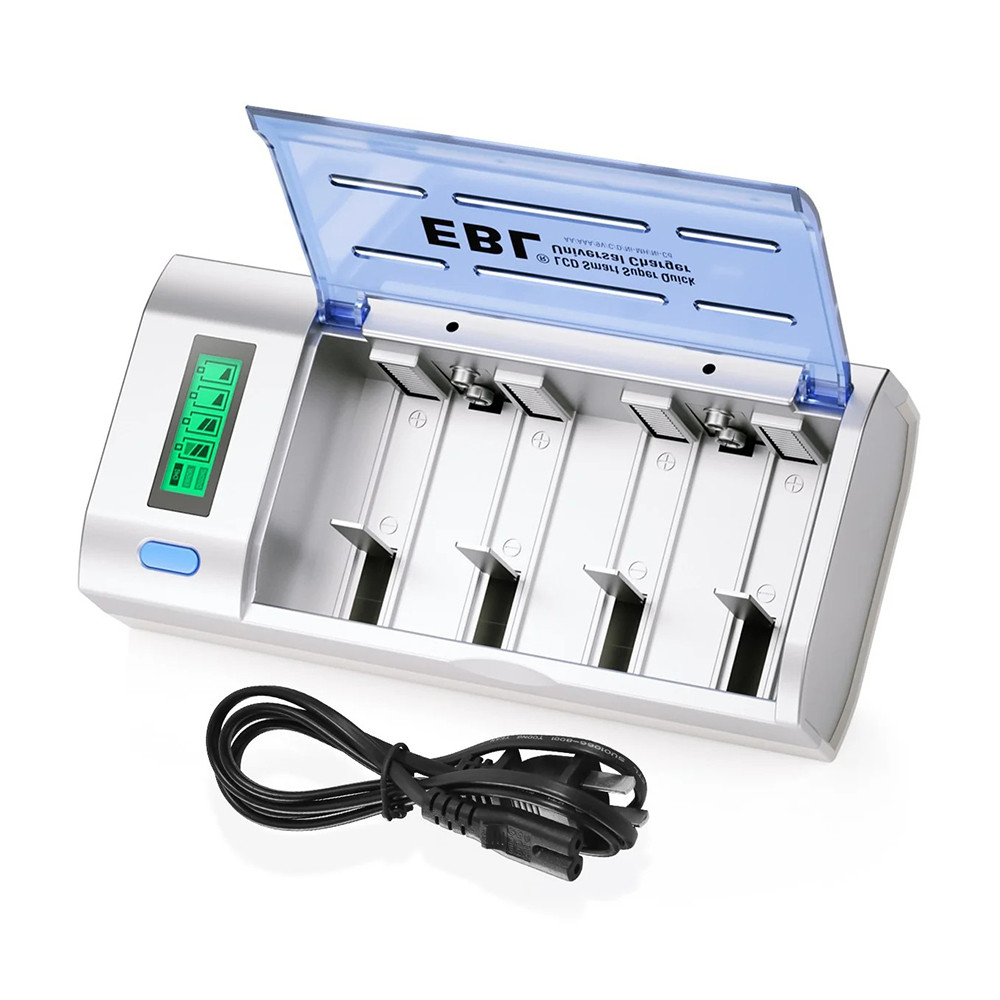 Carregador Bivolt Ebl Pilhas Aa Aaa C D Recarregáveis em Oferta na Shopee