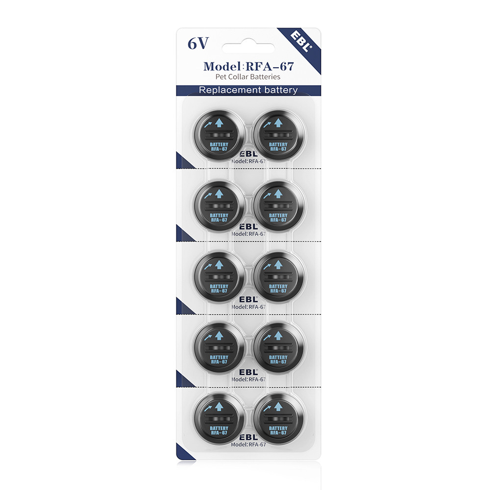 Kit Bateria 6V EBL RFA-67 para Coleira Pet 10 Unidades