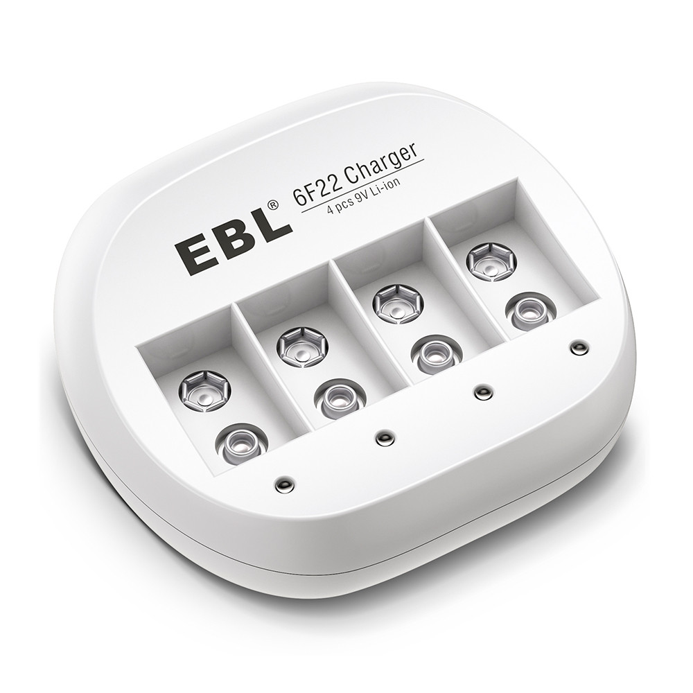 Carregador Bateria 9V EBL Li-ion 4 Slots LN-6414 Rápido em Oferta na Shopee