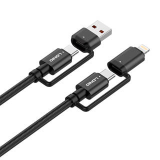 Cabo Ldnio 4 Em 1 Usb-C + Usb-A P/ Lightning Tipo C 1.2M em Oferta na Shopee