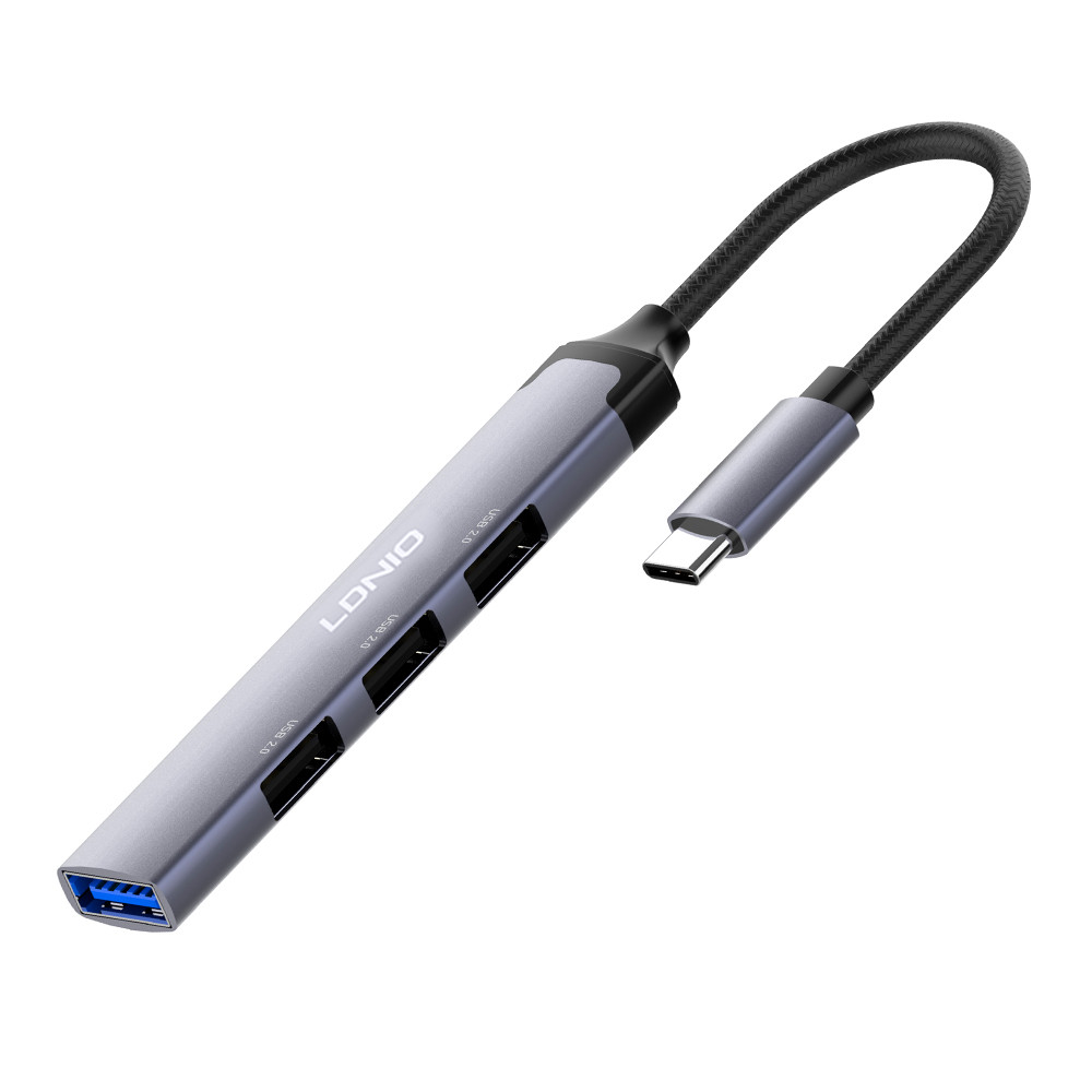 Ldnio Hub Usb C Adaptador 4Porta, Tipo C p/Usb 3.0 e 2.0 em Oferta na Shopee