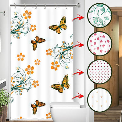 Cortina de Box Vinil Sortida - Estampas Variadas E Fácil de Limpar