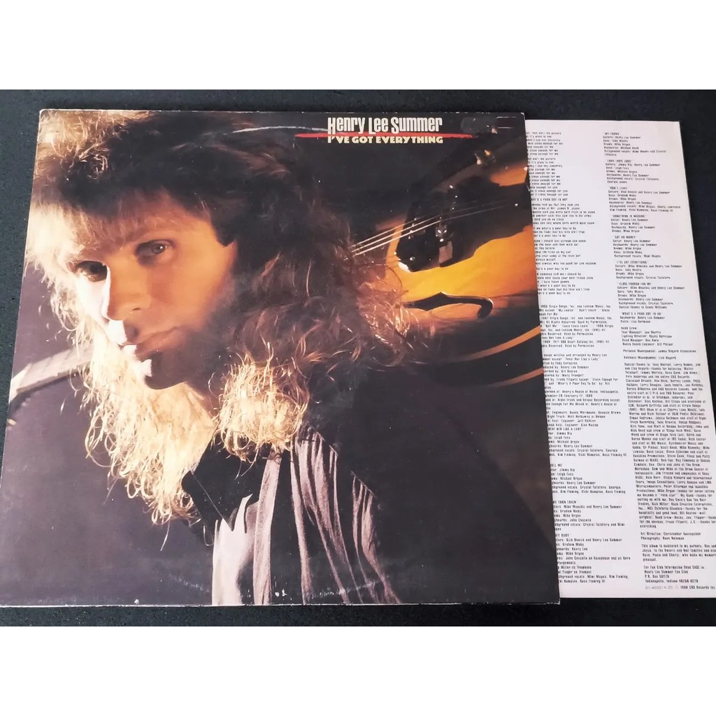 Lp  Henry Lee Summer - I've Got Everything * Eu - Aor - 1989