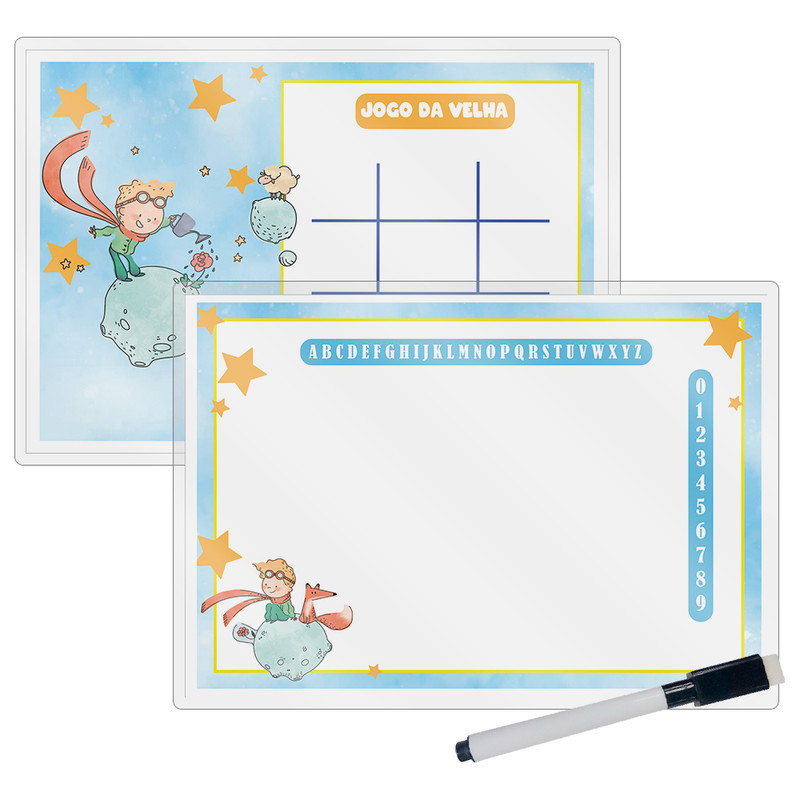 10 Lousa Mágica Catalogada + Caneta E Apagador Lembrancinha Festa Infantil Pequeno Príncipe Loiro 2 em Oferta na Shopee