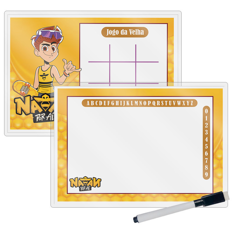 Kit 10 Lousa Mágica Catalogada + Caneta E Apagador Lembrancinha Festa Infantil Natan Por Ai