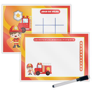 Kit 10 Lousa Mágica Catalogada + Caneta E Apagador Lembrancinha Festa Infantil Bombeiro em Oferta na Shopee