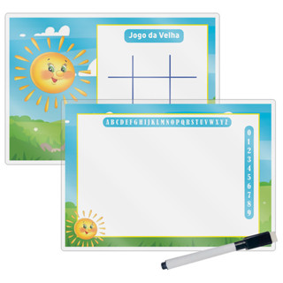 Kit 10 Lousa Mágica Catalogada + Caneta E Apagador Lembrancinha Festa Infantil Sol em Oferta na Shopee